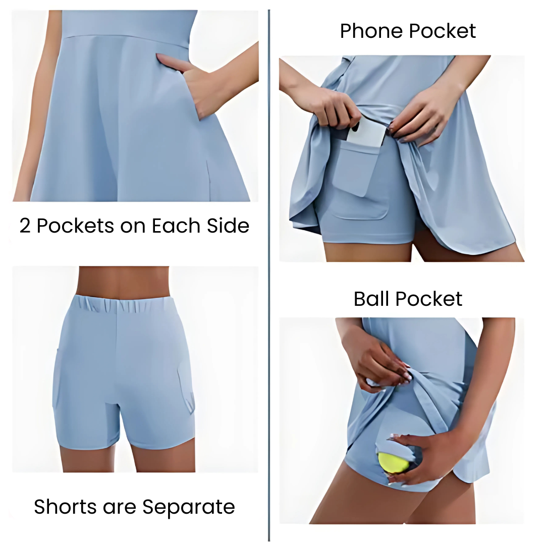 Cloudberry Tennis Dress with Shorts