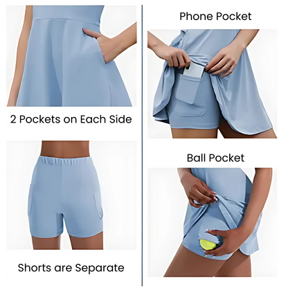 Cloudberry Tennis Dress with Shorts